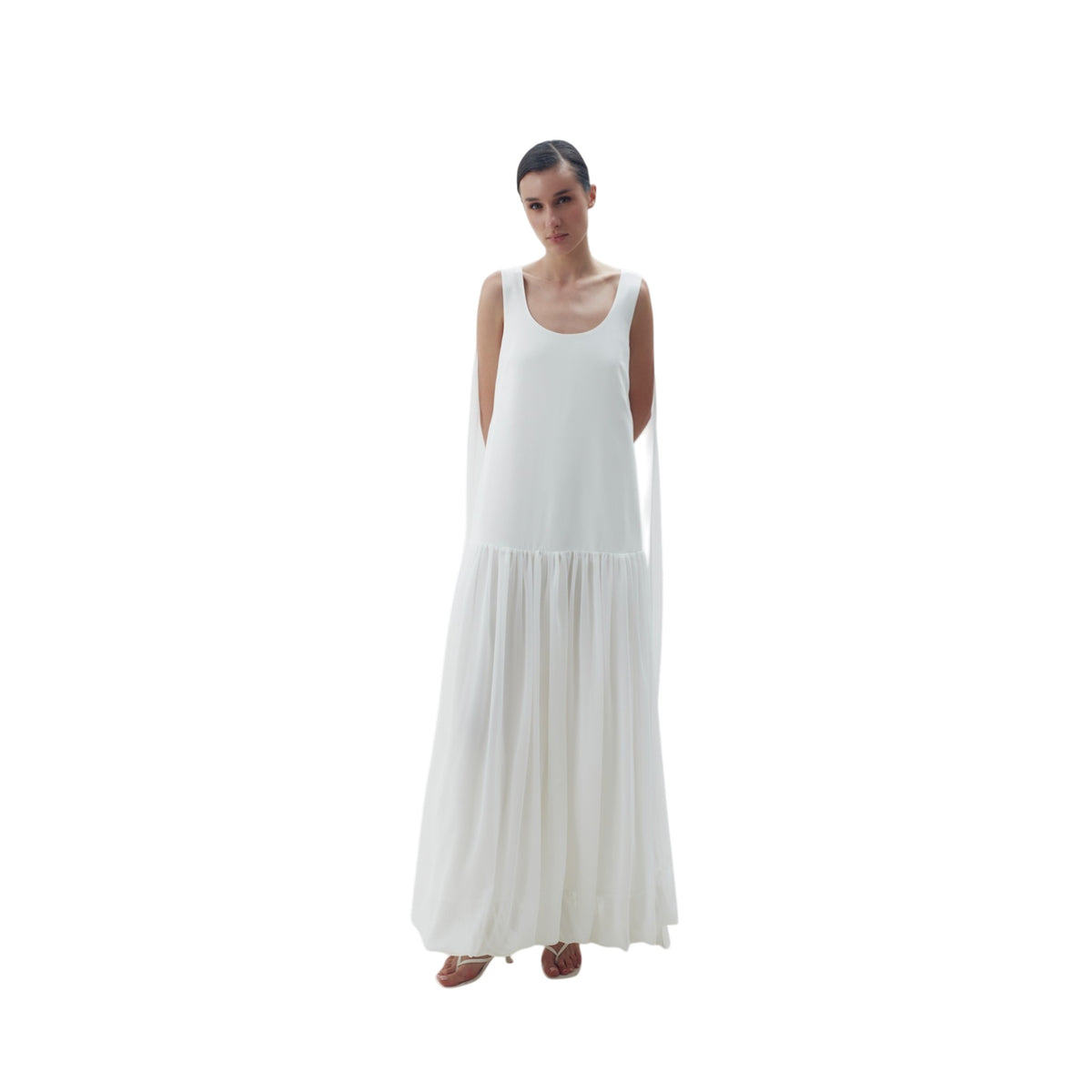 Off-White Cape Cloud Midi Dress