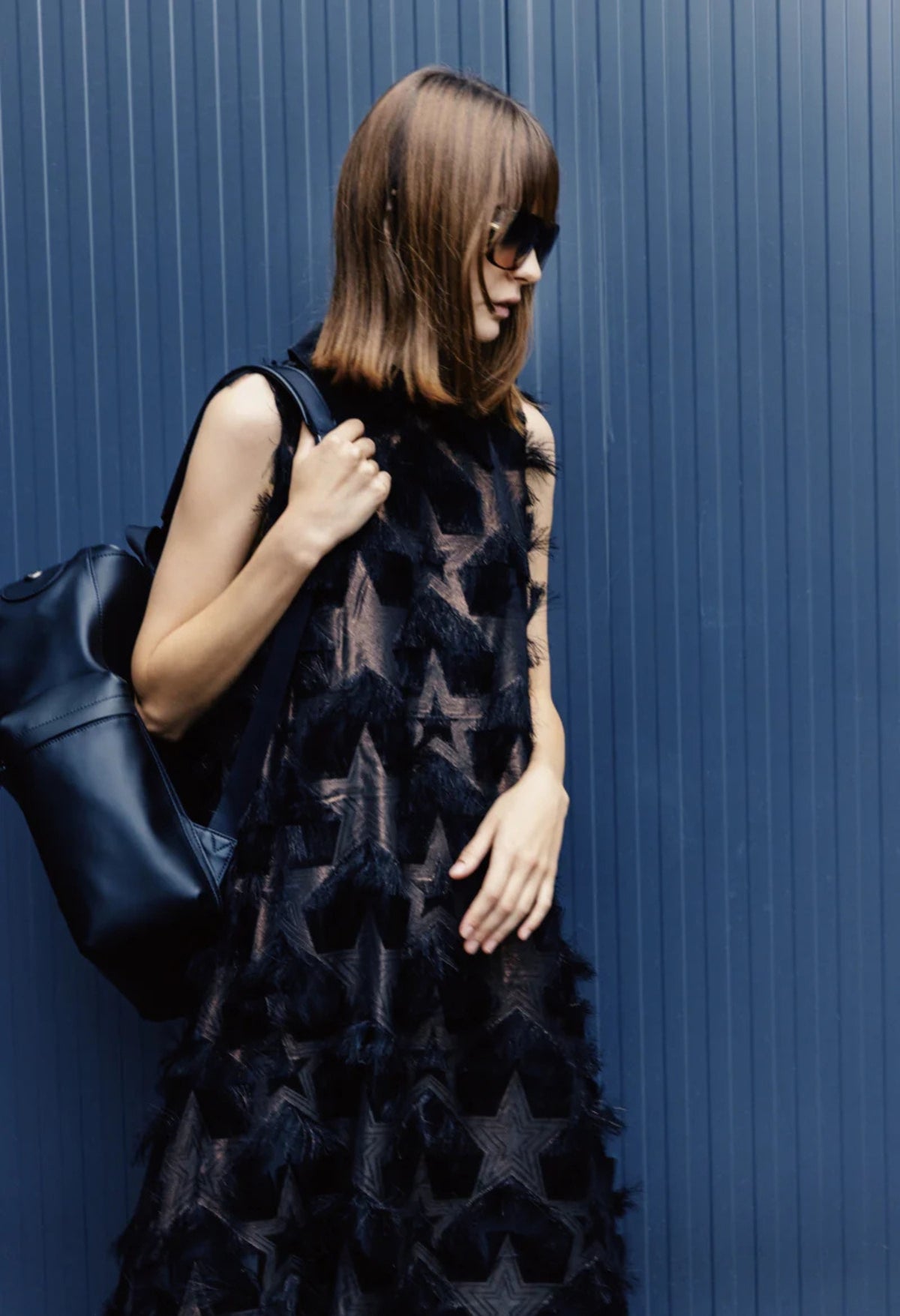 Evening Gown A-Line Maxi Dress With Stars