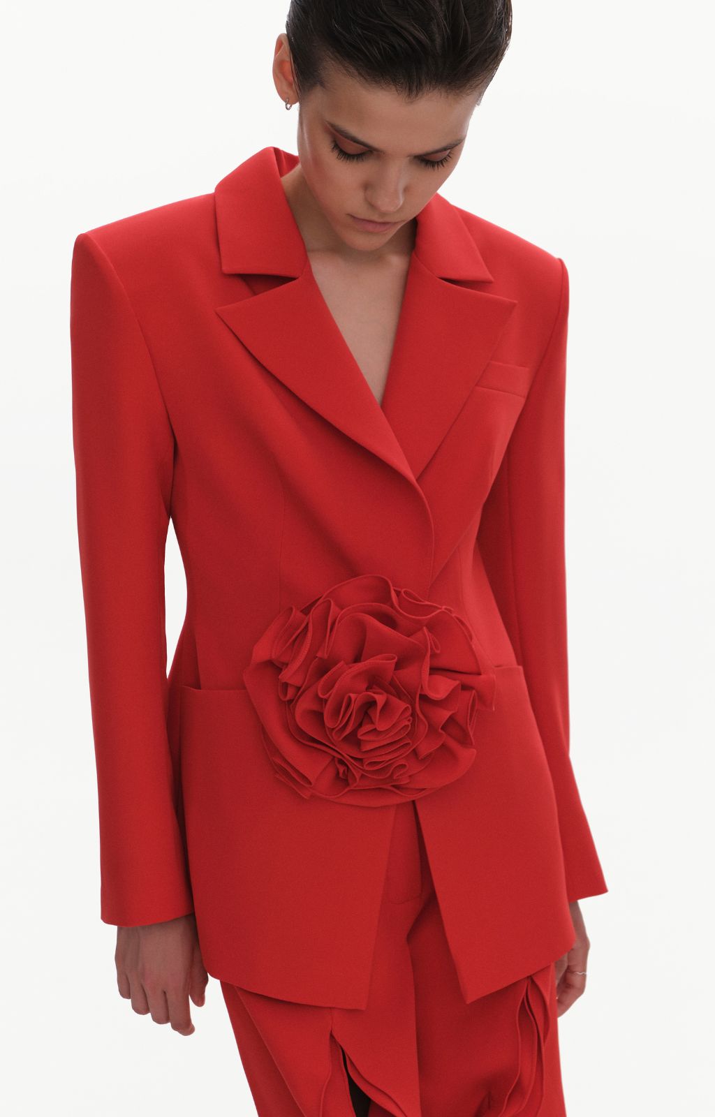 KRIS MARAN - Flower Power Blazer | Red buy at DOORS NYC