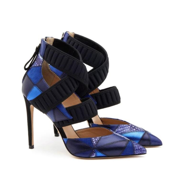 BENEDETTA BOROLI - Sforza Patchwork Bluette PR Sample at DOORS NYC PR showroom