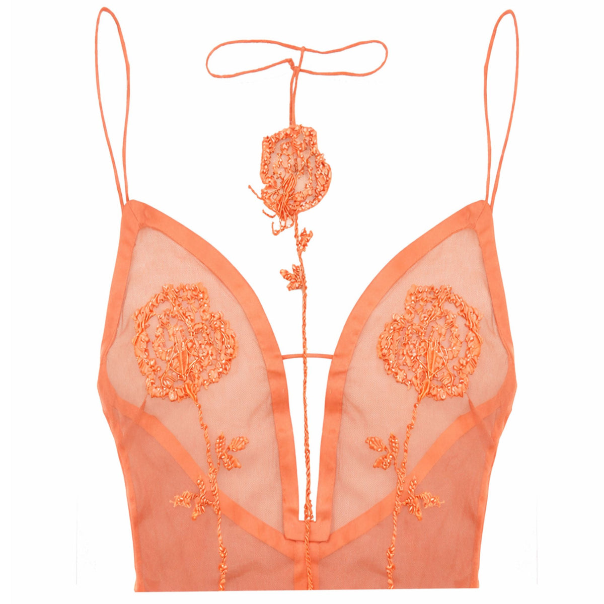 Rose Sheer Top | Orange