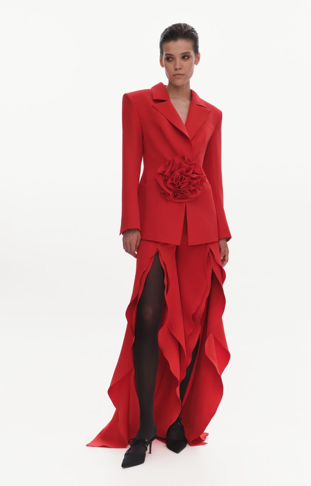 KRIS MARAN - Rose Petals Pants | Red buy at DOORS NYC