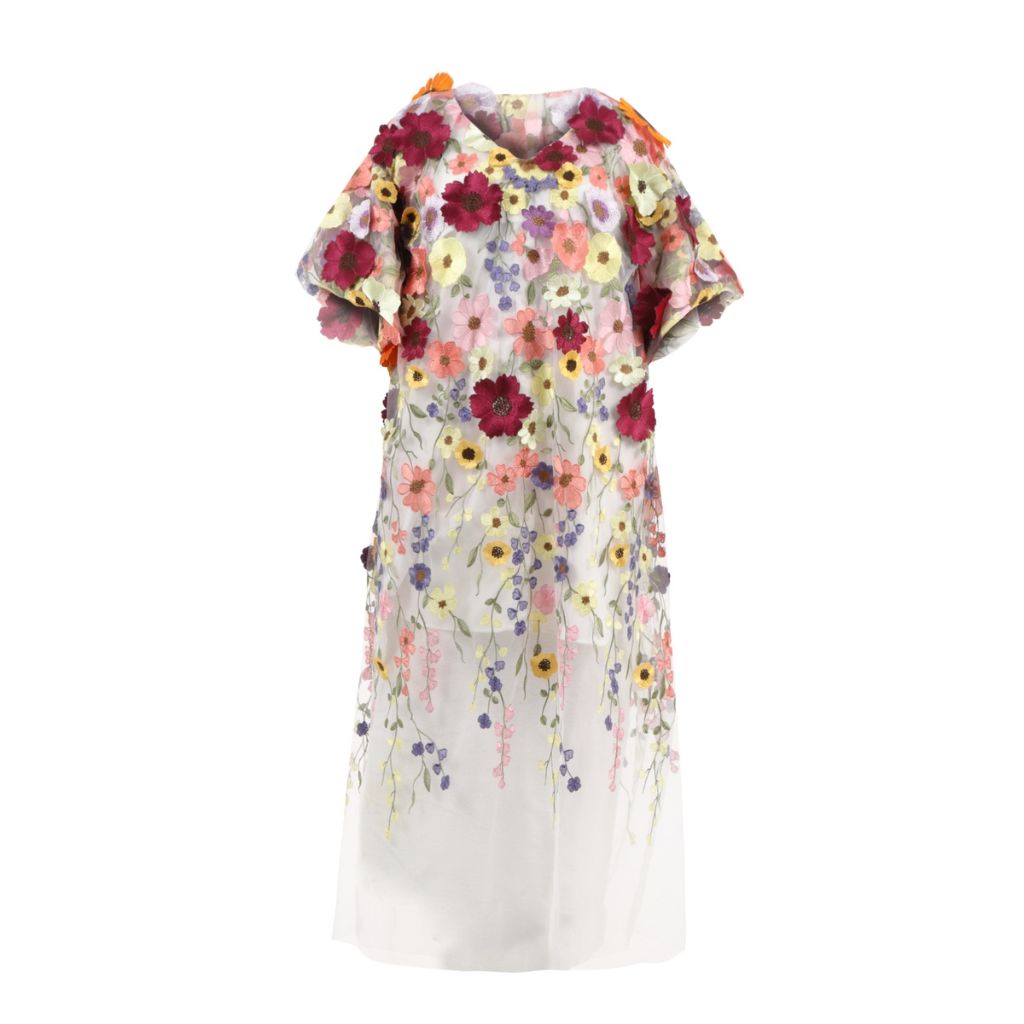 3d Midi Flower Dress YMAL