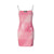 Checker Sequin Ball Chain Dress Pink