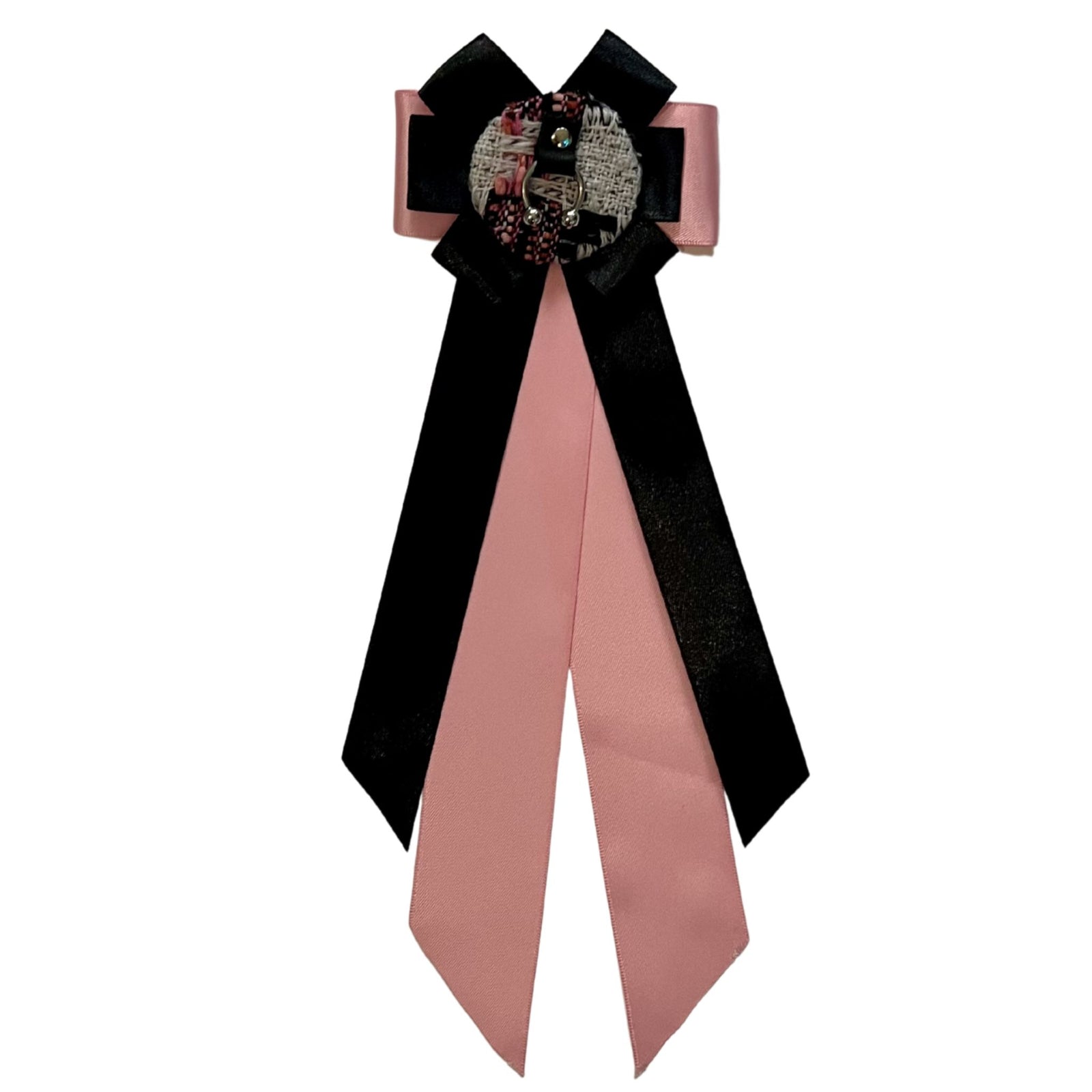 Pink & Black Ribbon Brooch | HESTAVERSE x LADYGUNN
