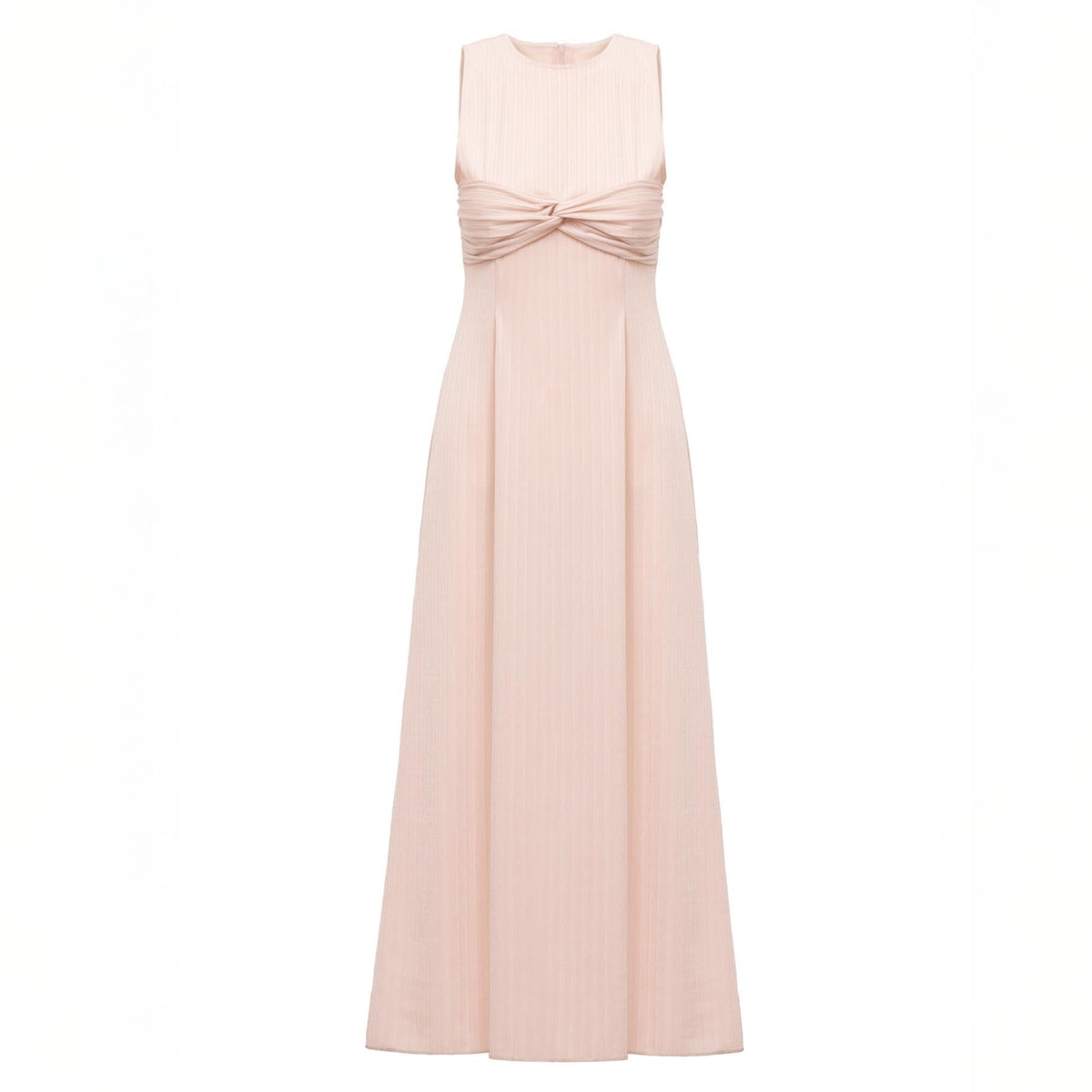 Sleeveless twisted Powder Pink Maxi Dress