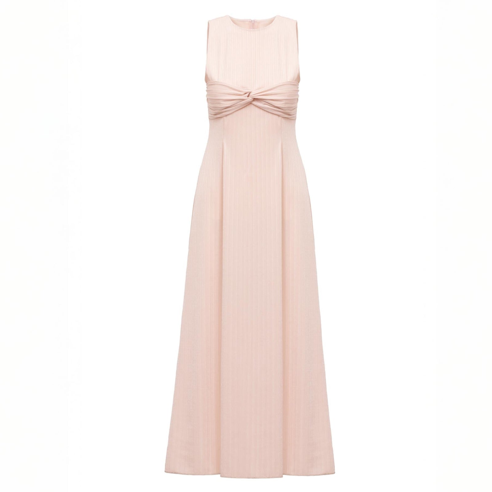 Sleeveless twisted Powder Pink Maxi Dress
