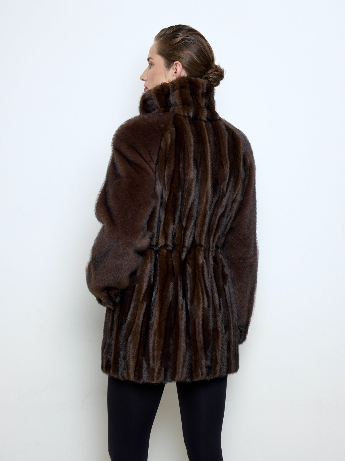 Rosie Patchwork Faux Mink Fur Coat