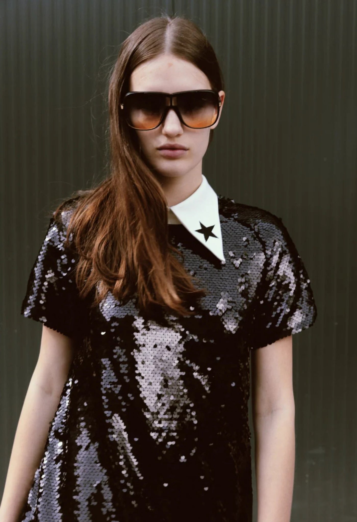 JULIA ALLERT - Sequin Evening Gown | Black buy at doors.nyc