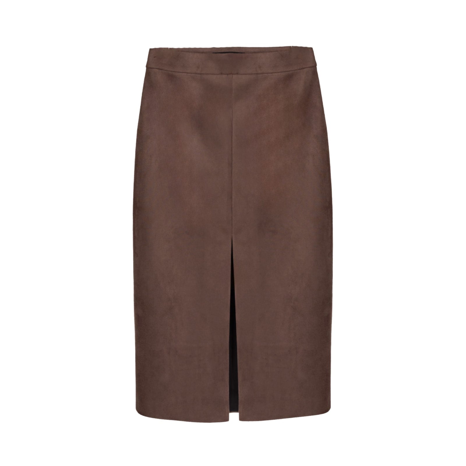 KRIS MARAN - Suede Midi Skirt | Brown buy at DOORS NYC