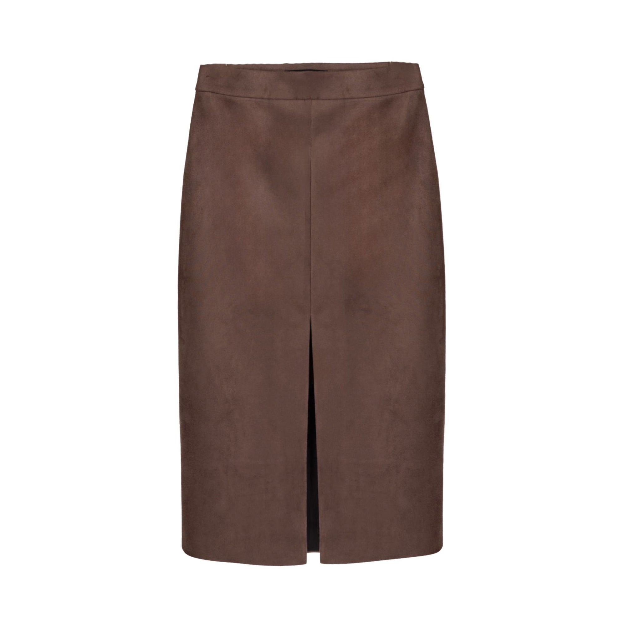 KRIS MARAN - Suede Midi Skirt | Brown buy at DOORS NYC