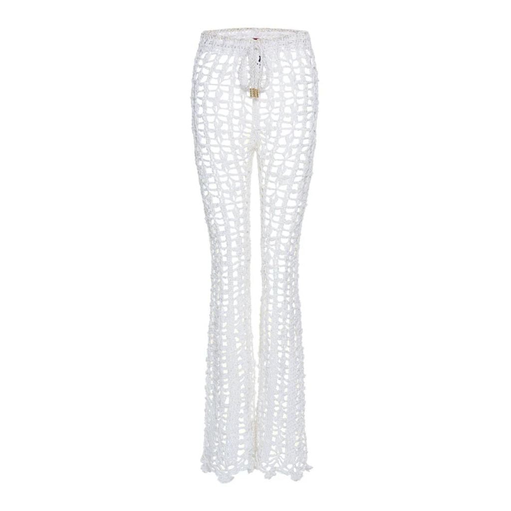ANDREEVA - White Vanilla Handmade Crochet Pants, buy at DOORS NYC