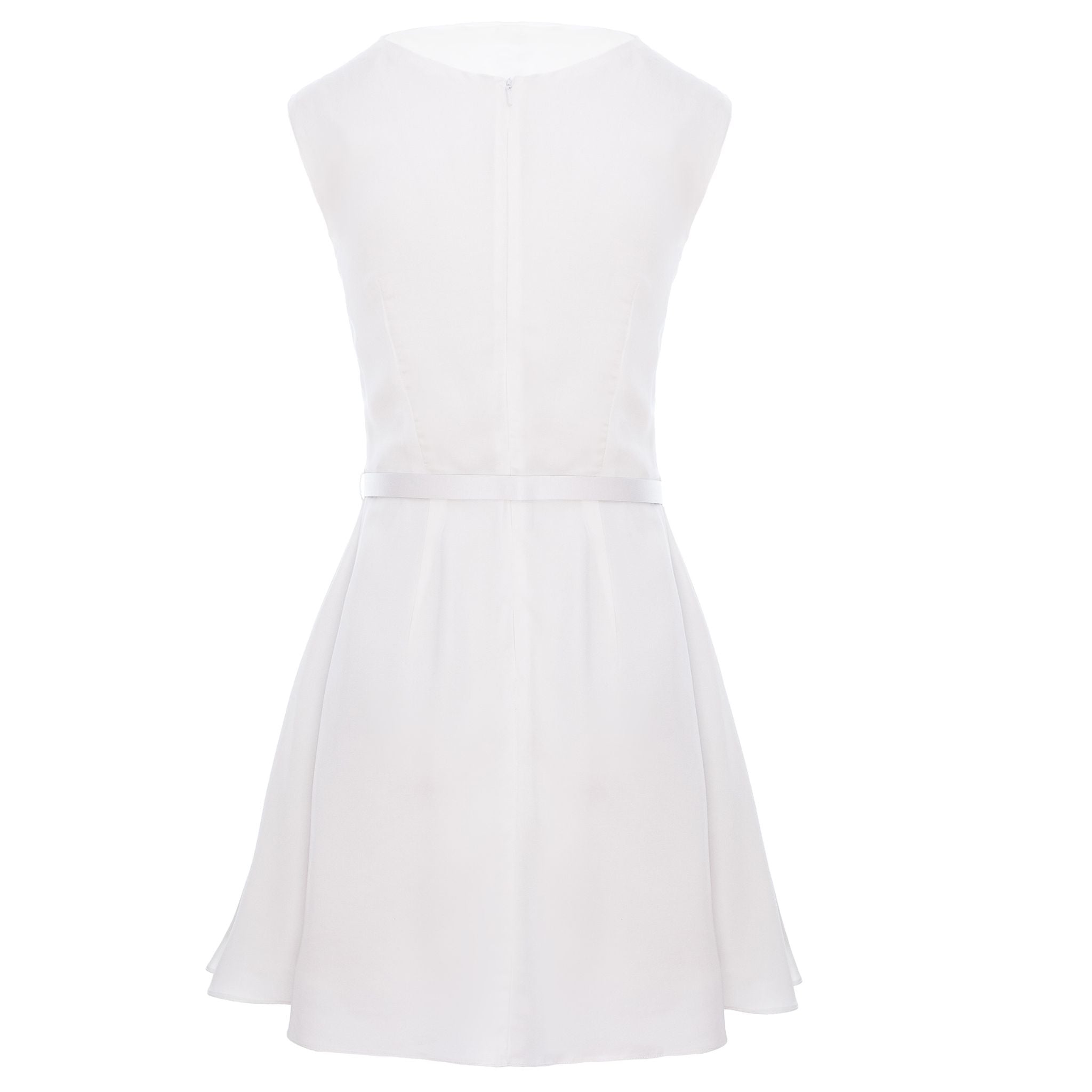 A line Viscose Mini Summer Dress - White