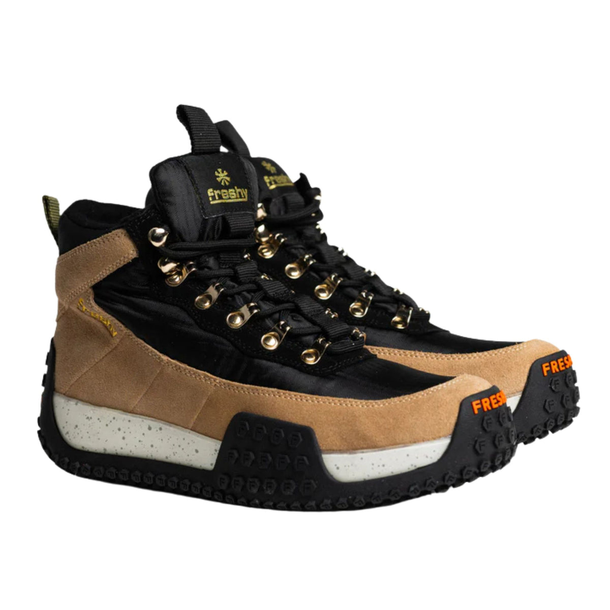 FRESHY - Navigator High-Top Sneakers | Tan at DOORS NYC  