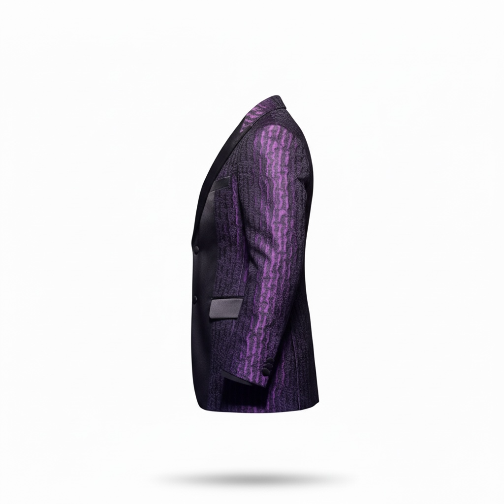 Jacquard Middle Divide Tuxedo Jacket