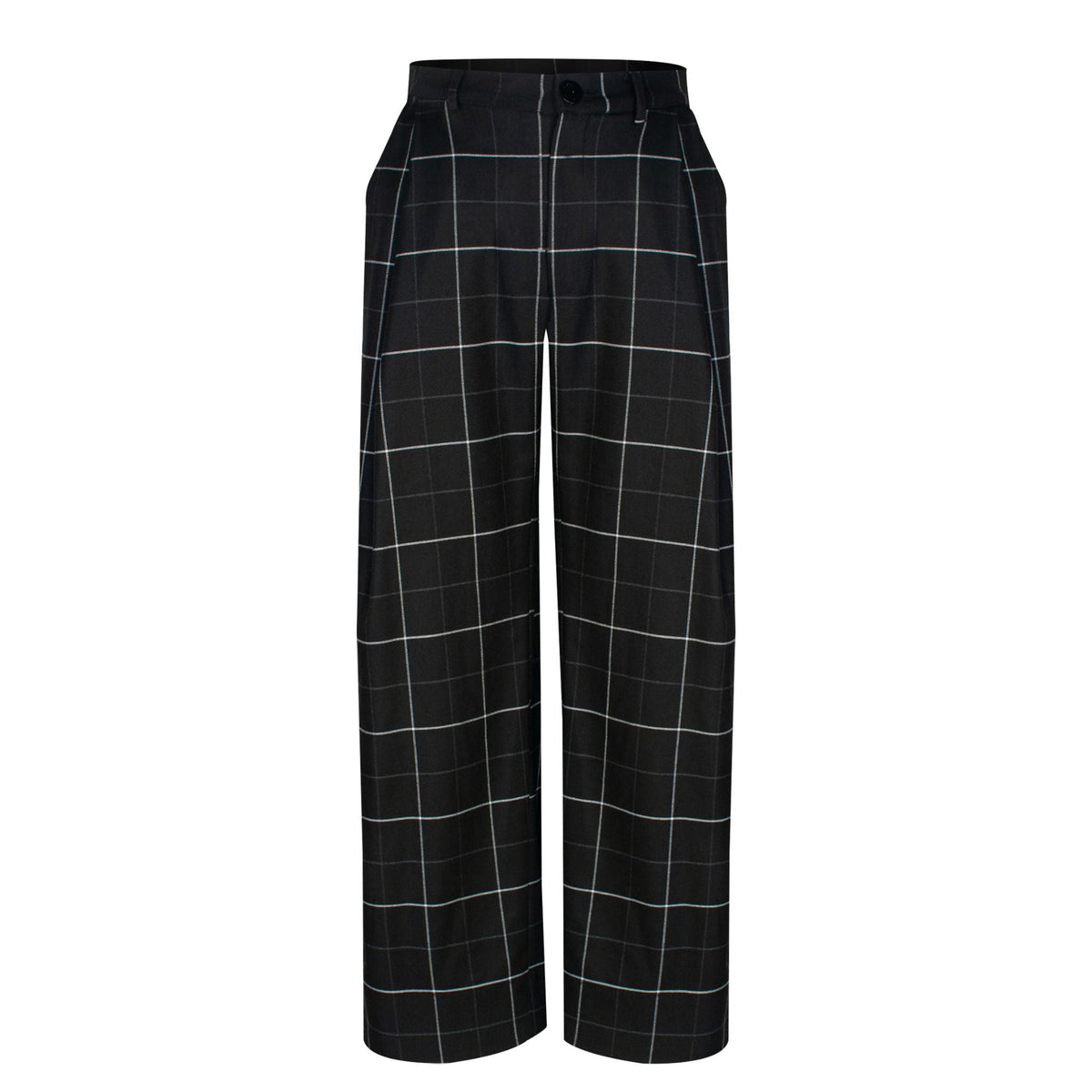 Woven Check High Waisted Trousers | PR Sample