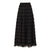 Striped High Waist Maxi Skirt Black | PR Sample