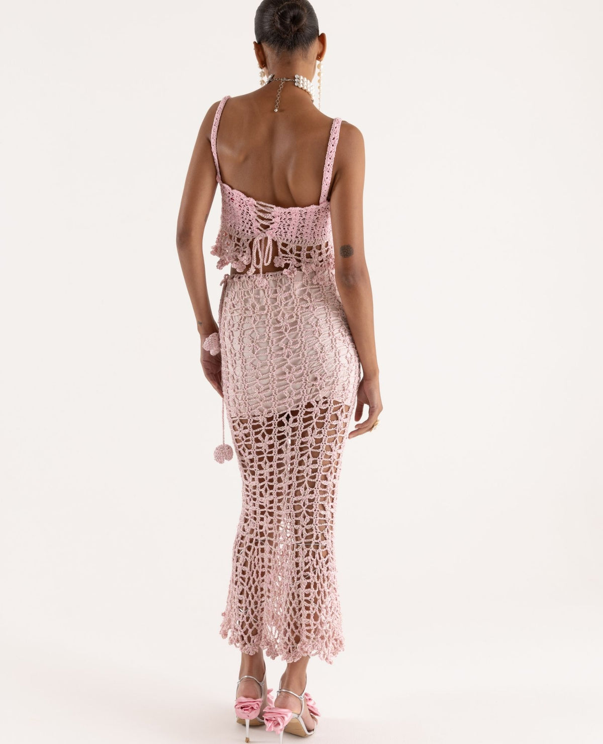 ANDREEVA - Pink Vanilla Handmade Crochet Top, buy at doors.nyc