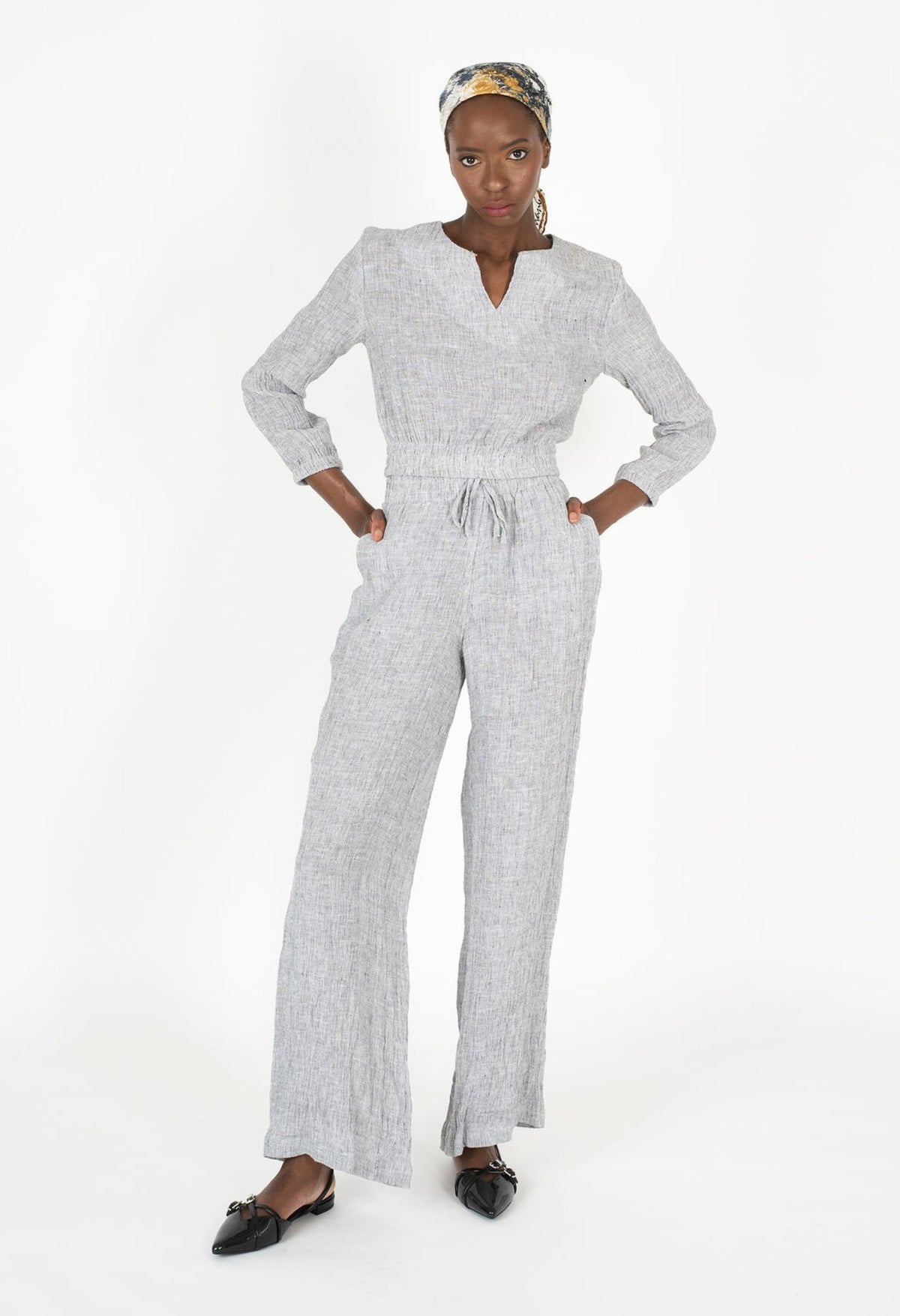 CITIZENS OF THE WORLD - Long Sleeve Top and Wide-Leg Pants Set | PR Sample at DOORS NYC PR showroom