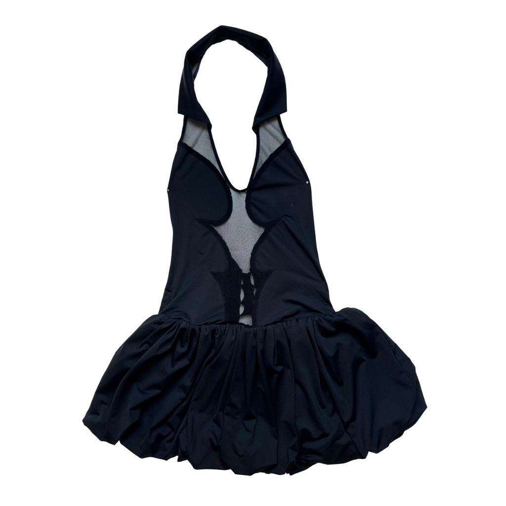 RUIBUILT - Thorn Combo Sport Bubble Mini Dress | Onyx at DOORS NYC