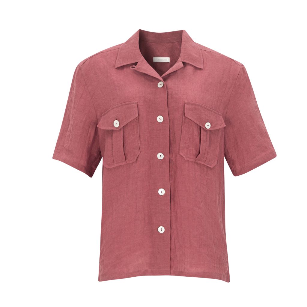 Linen Pocket Shirt | Pink