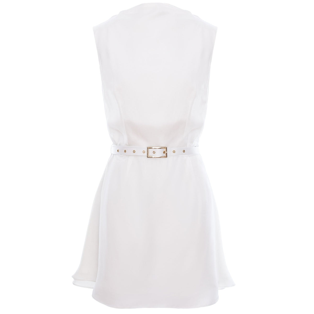 A line Viscose Mini Summer Dress - White