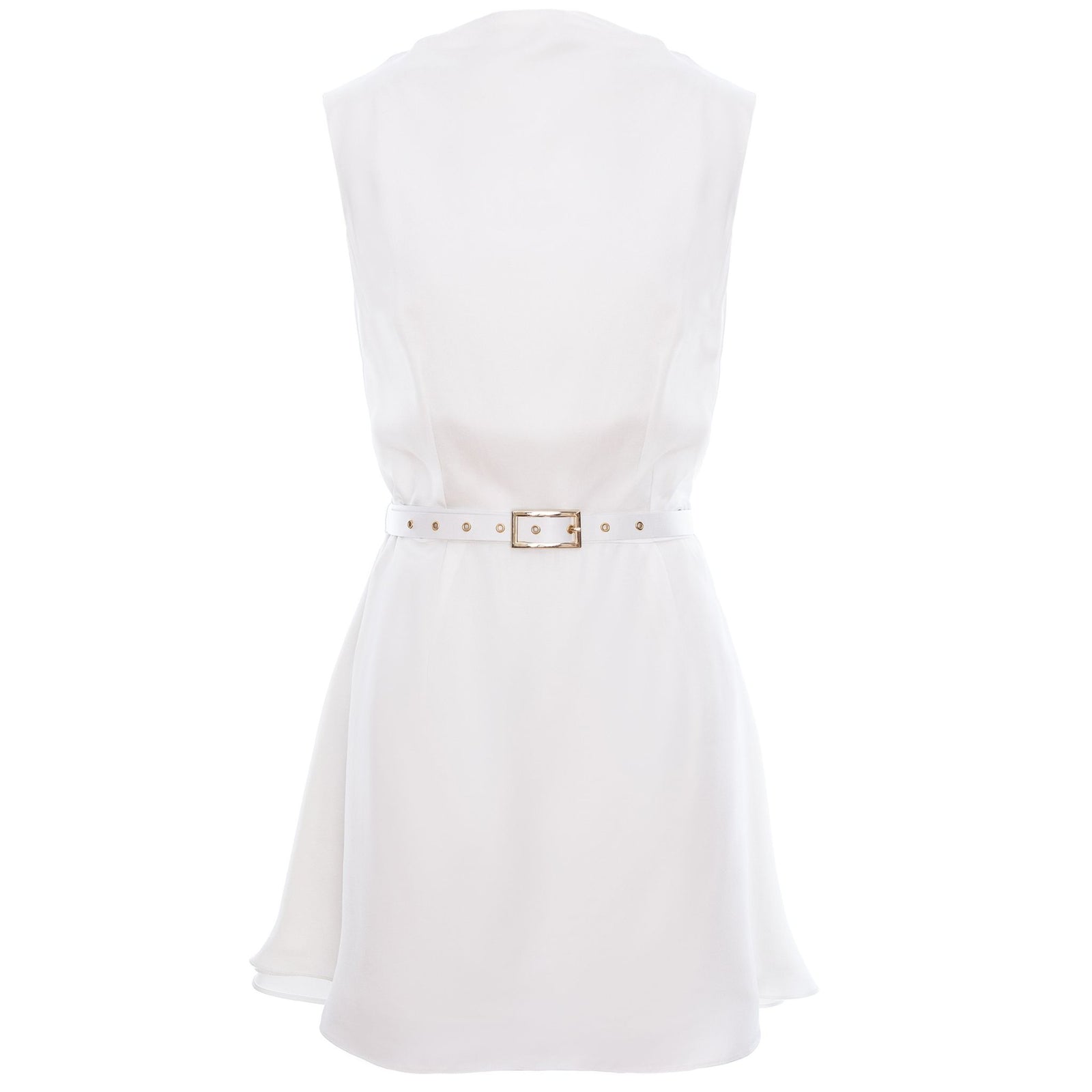 A line Viscose Mini Summer Dress - White