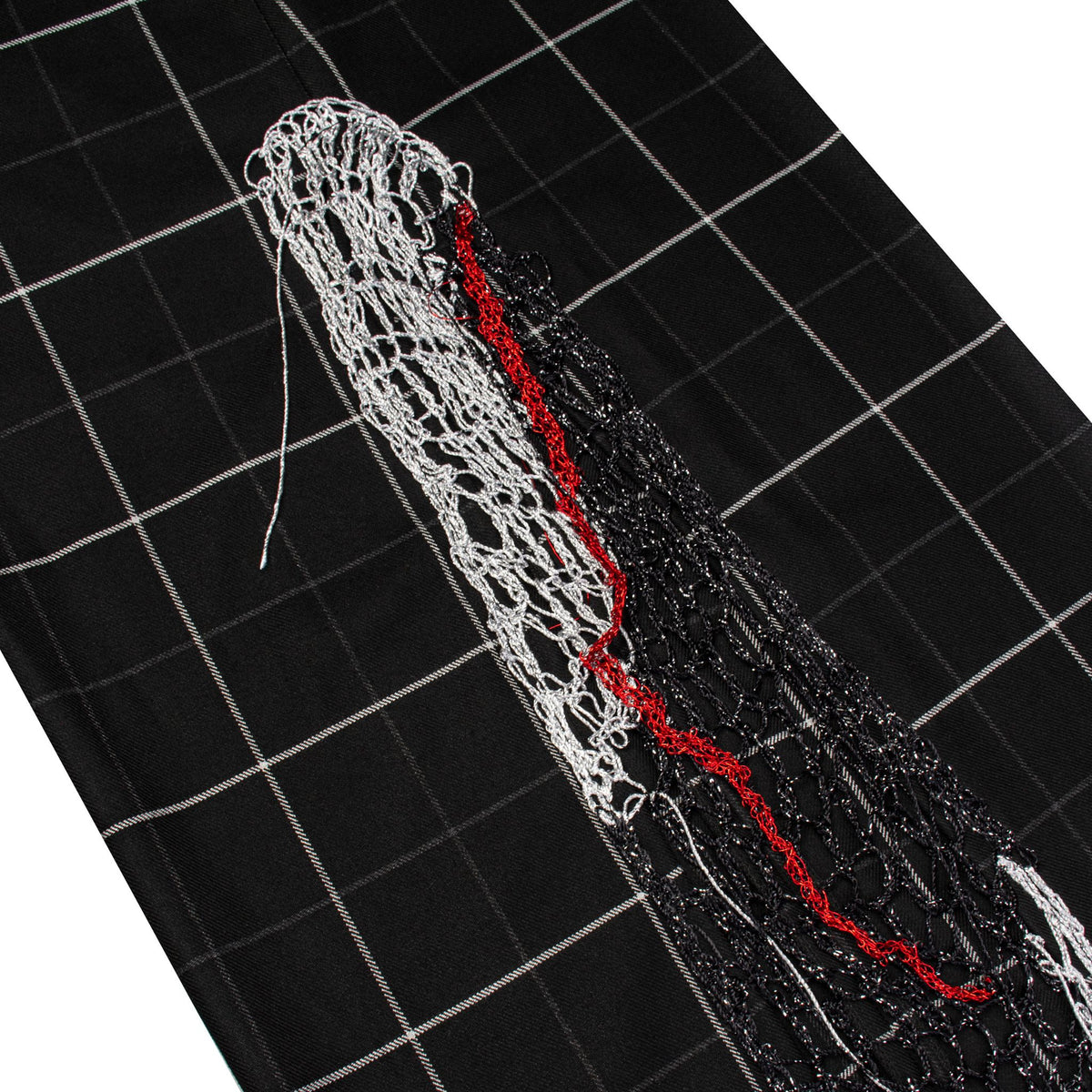 Woven Check Asymmetric Wrap Trousers