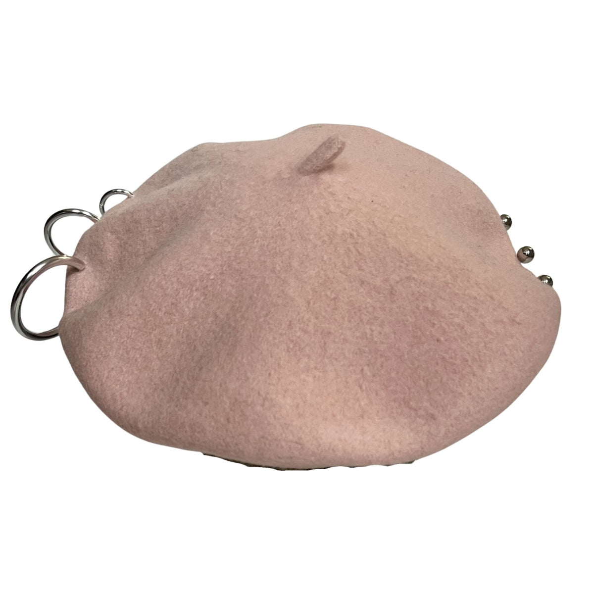 Pink Hesta Beret with Metal Ring Detail | HESTAVERSE x LADYGUNN