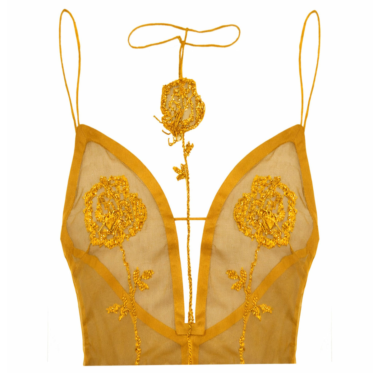 Rose Sheer Top | Yellow