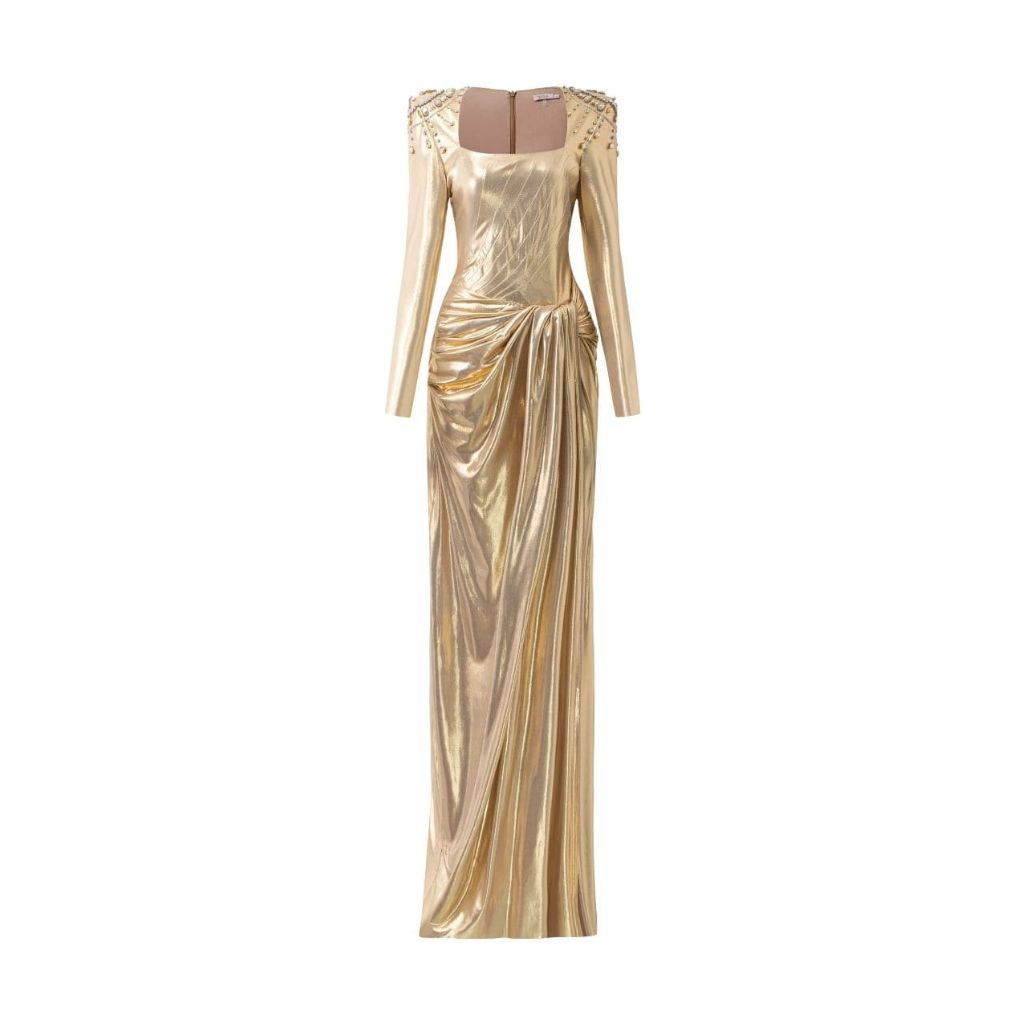 21SIX - Gold Samantha Dress, buy at doors.nyc