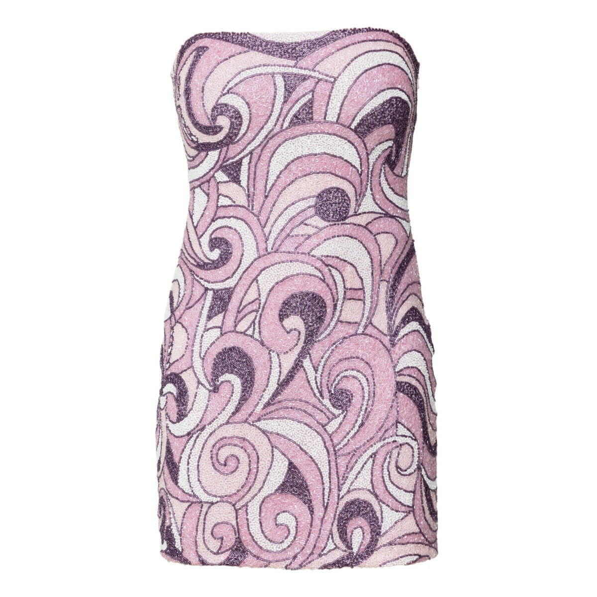 Veronica Hand-Beaded Embellished Mini Dress | Purple