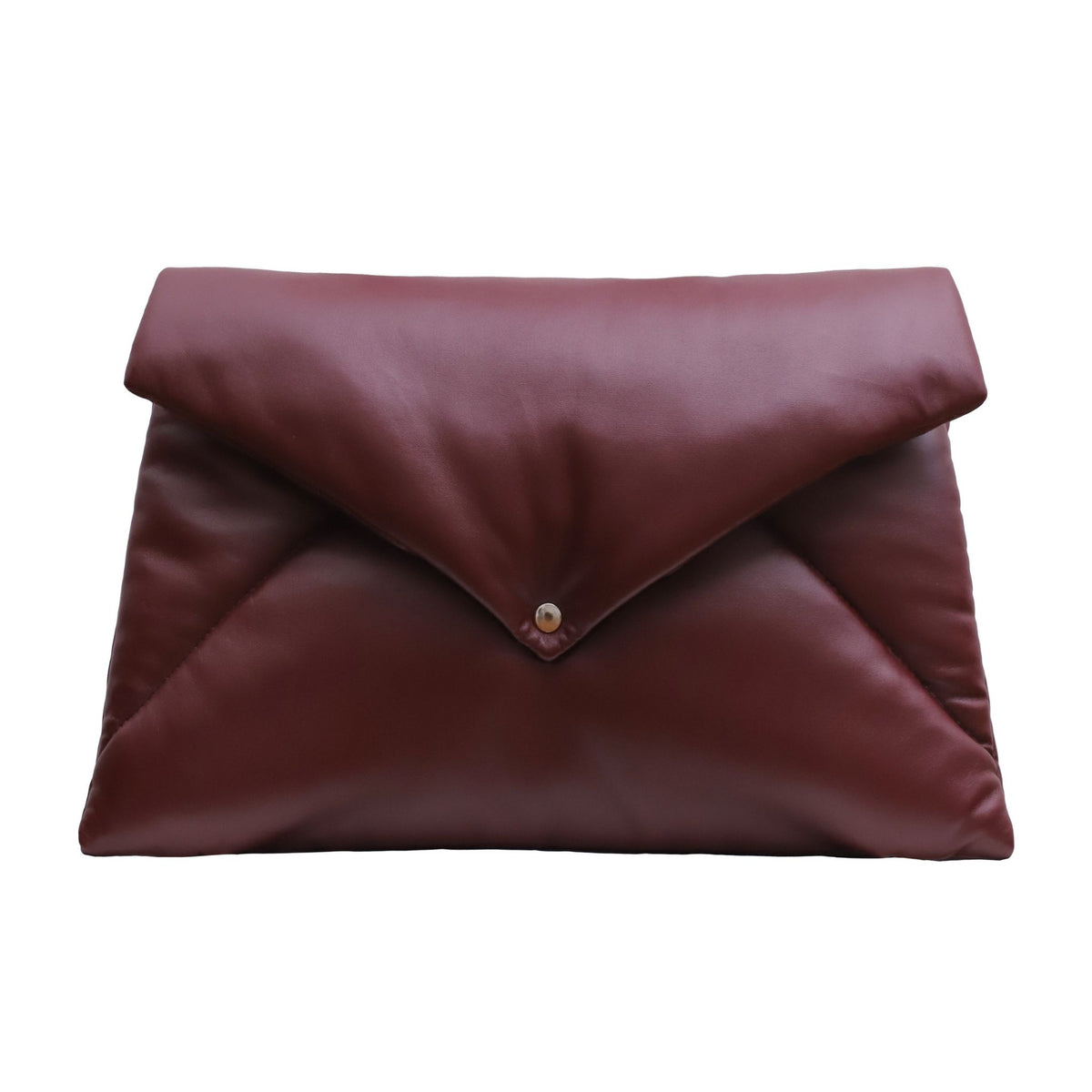 Faux Leather Envelope Clutch Bag | Burgundy