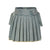 Buckle Strap Pleated Mini Denim Skirt