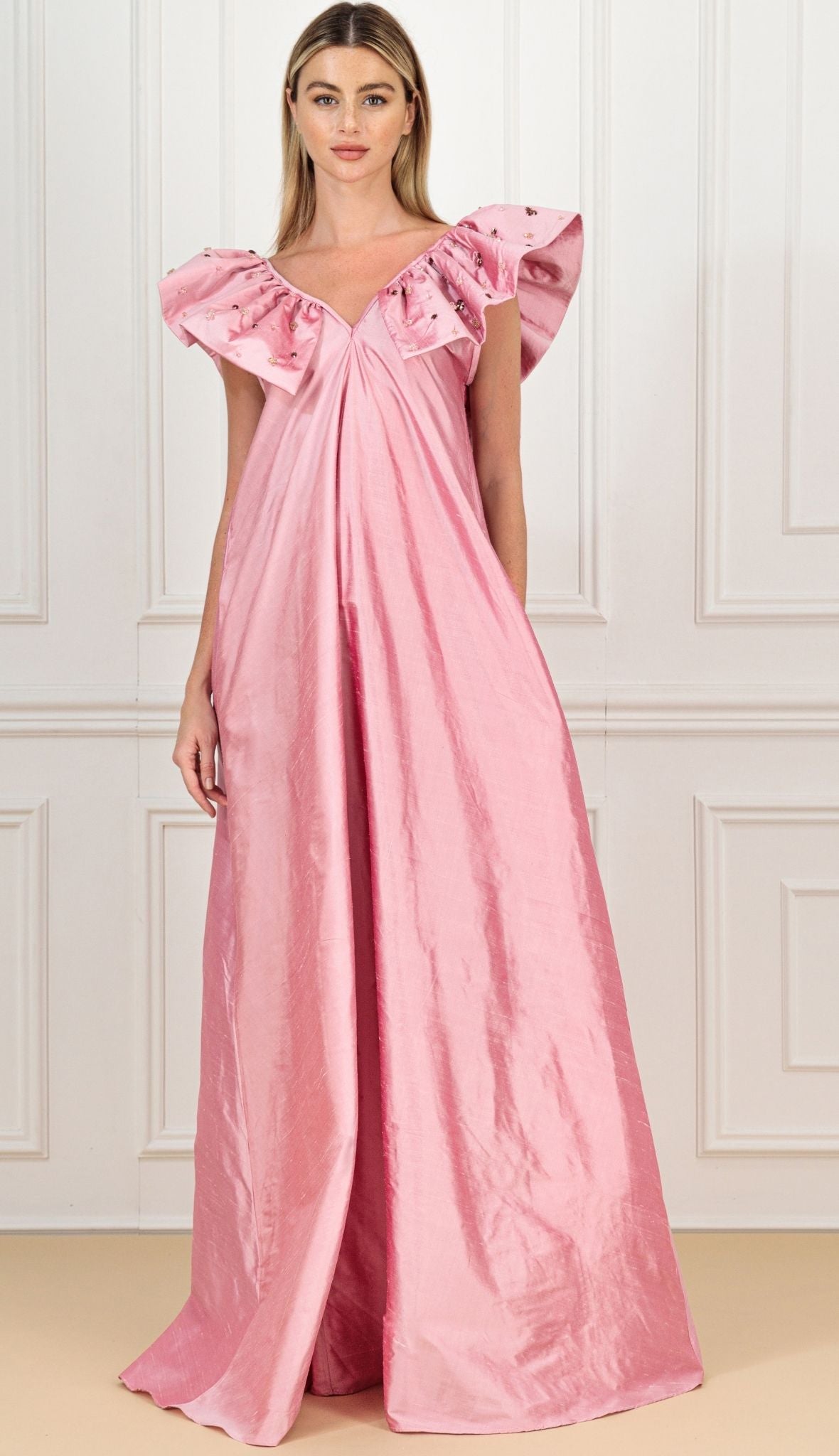 KAIANE DESIGNS - Dream Silk Gown | Pink at DOORS NYC