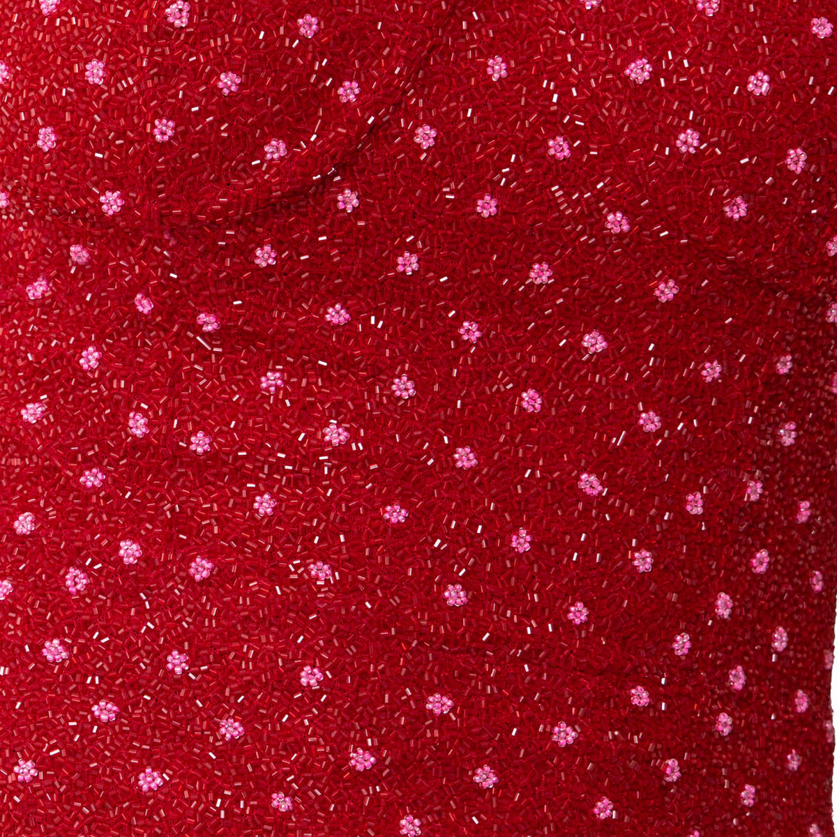 Perla Hand-Beaded Embellished Corset Top | Red