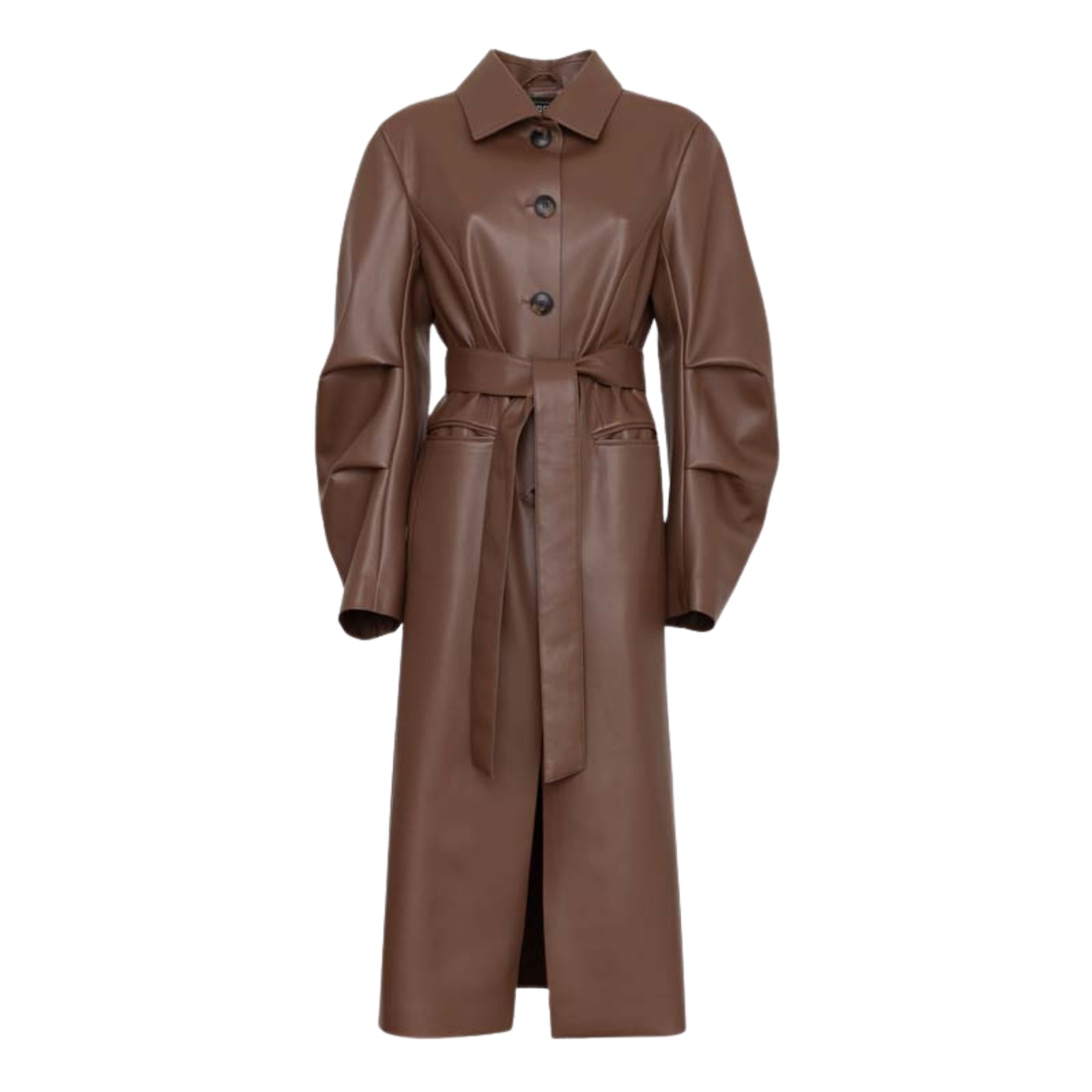 Trench Coat Eco Leather Brown