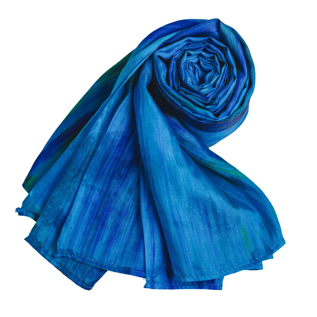 Turquoise Peacock Brushstroke Scarf