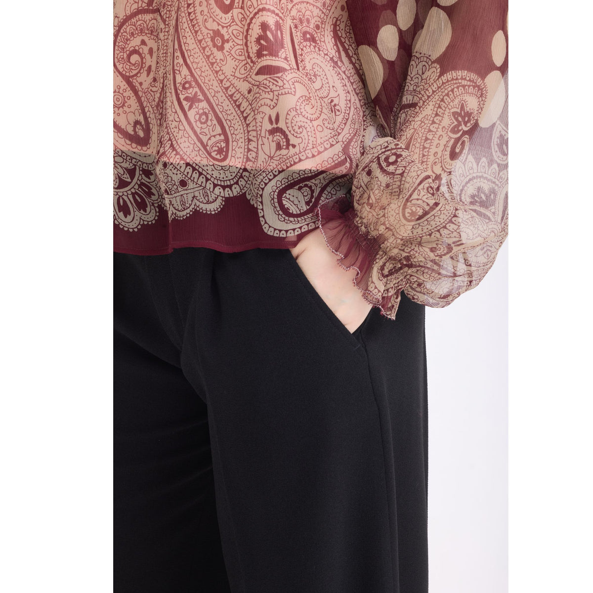 Polka Dot Paisley  Blouse