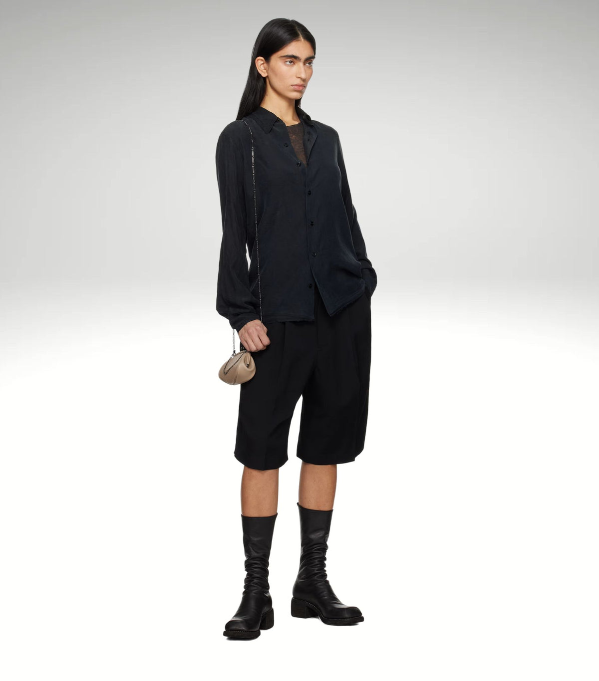 YOHJI YAMAMOTO - Clasp Pouch S | Beige, buy at DOORS NYC