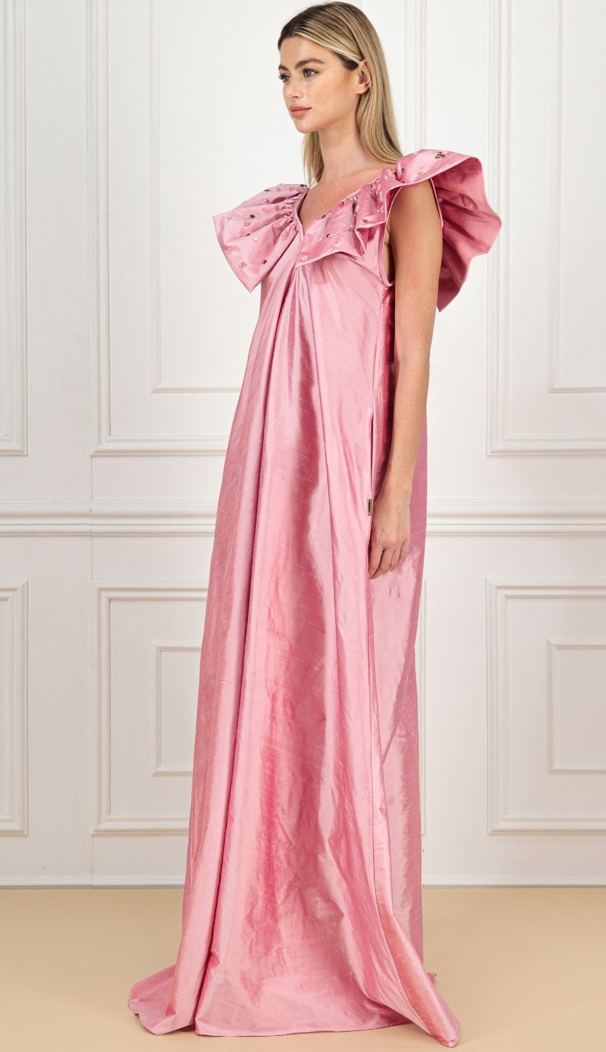 KAIANE DESIGNS - Dream Silk Gown | Pink at DOORS NYC