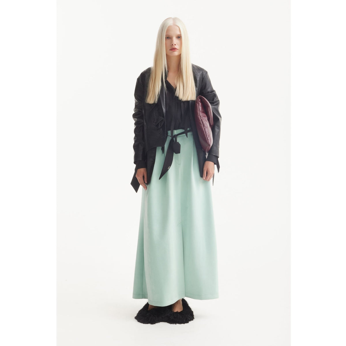 Faux Leather Envelope Clutch Bag | Burgundy