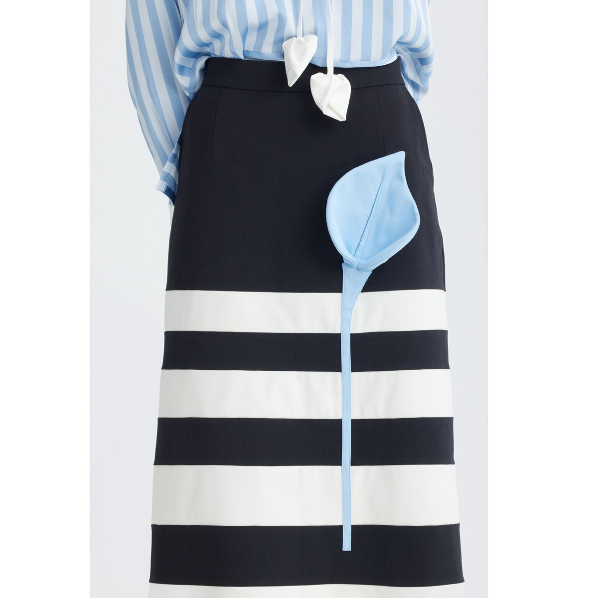 Contemporary Striped A-Line Skirt