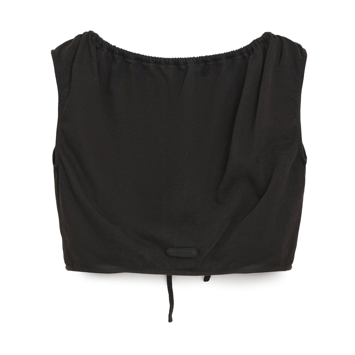 PRIVATE POLICY - Washed Cotton Drawstring Crop Top at DOORS NYC