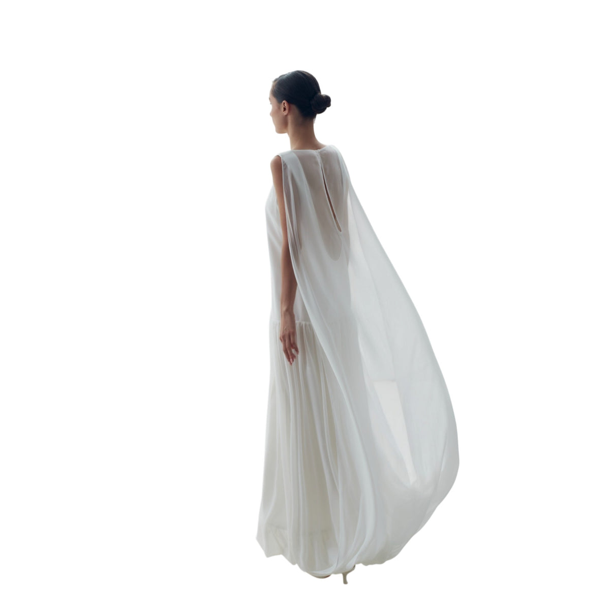 Off-White Cape Cloud Midi Dress