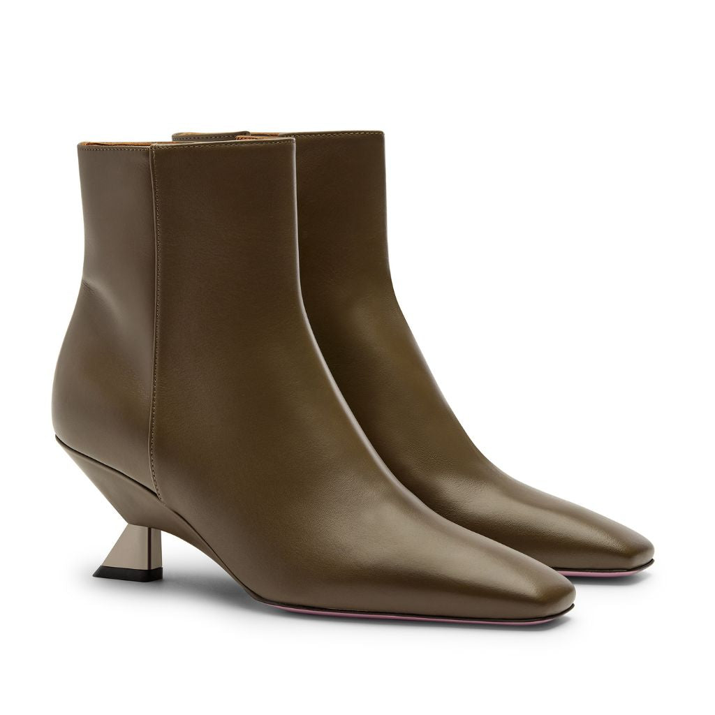 BENEDETTA BOROLI- Edna Ankle Boot Taupe  PR Sample at DOORS NYC PR showroom