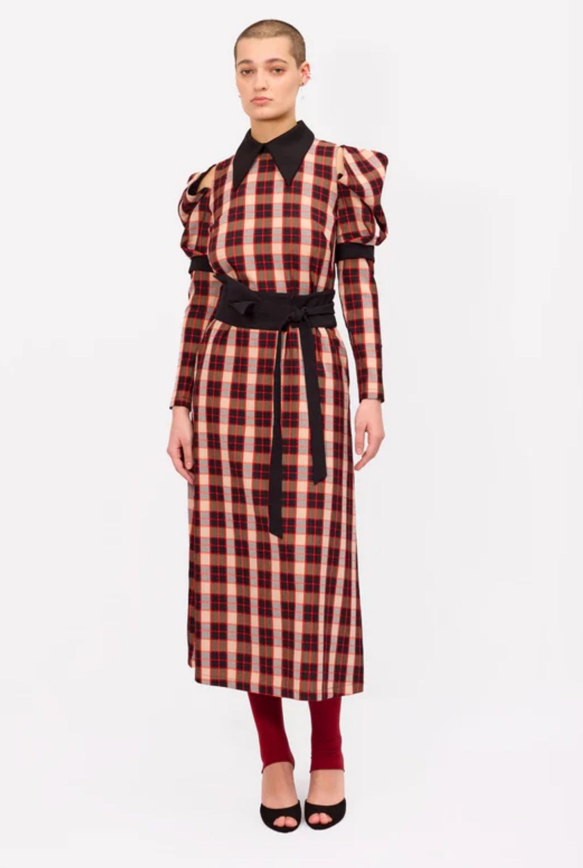 JULIA ALLERT - Cold Shoulder Long Sleeve Dress buy at doors.nyc