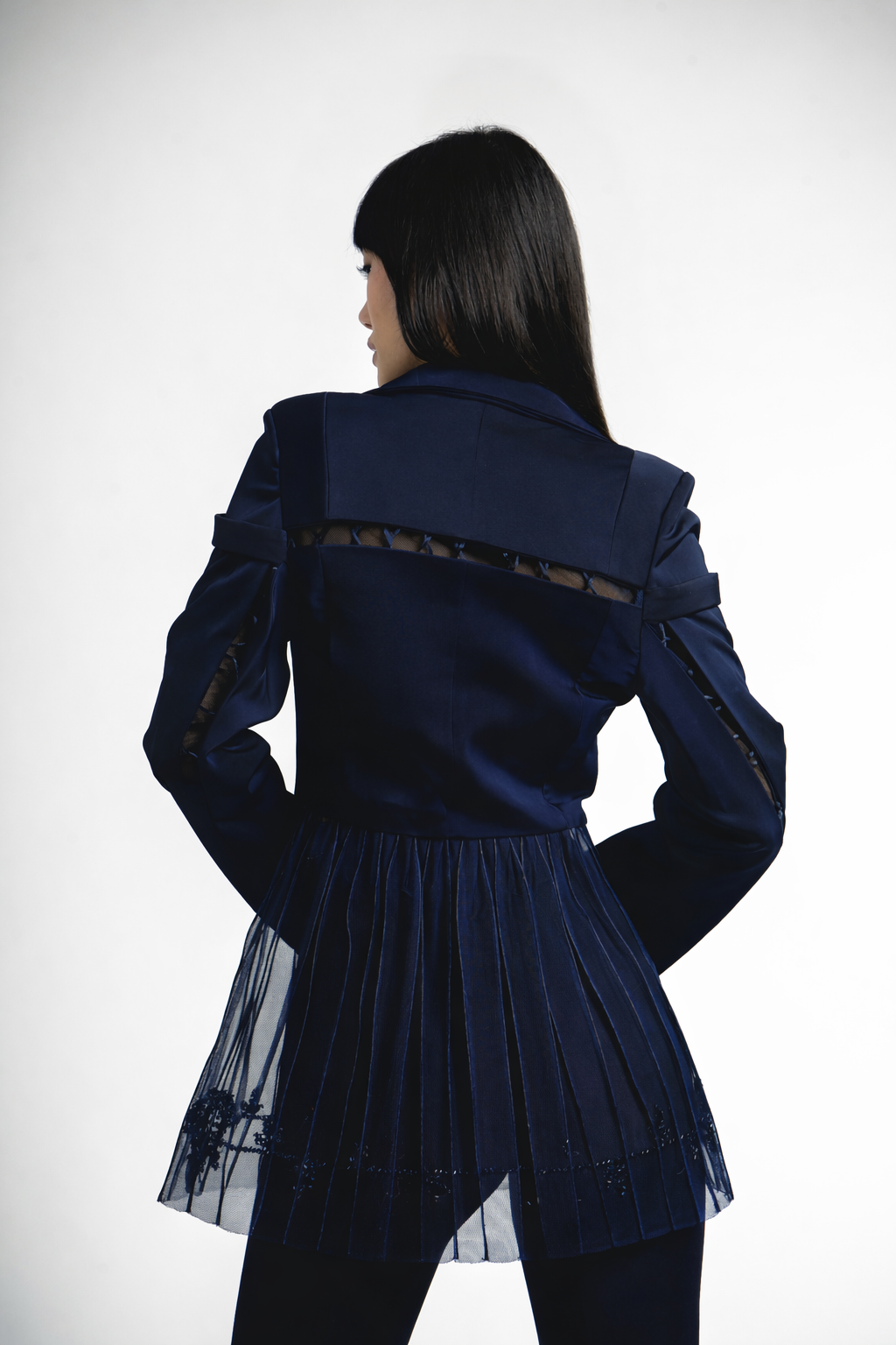 Peplum Style Jacket | Blue