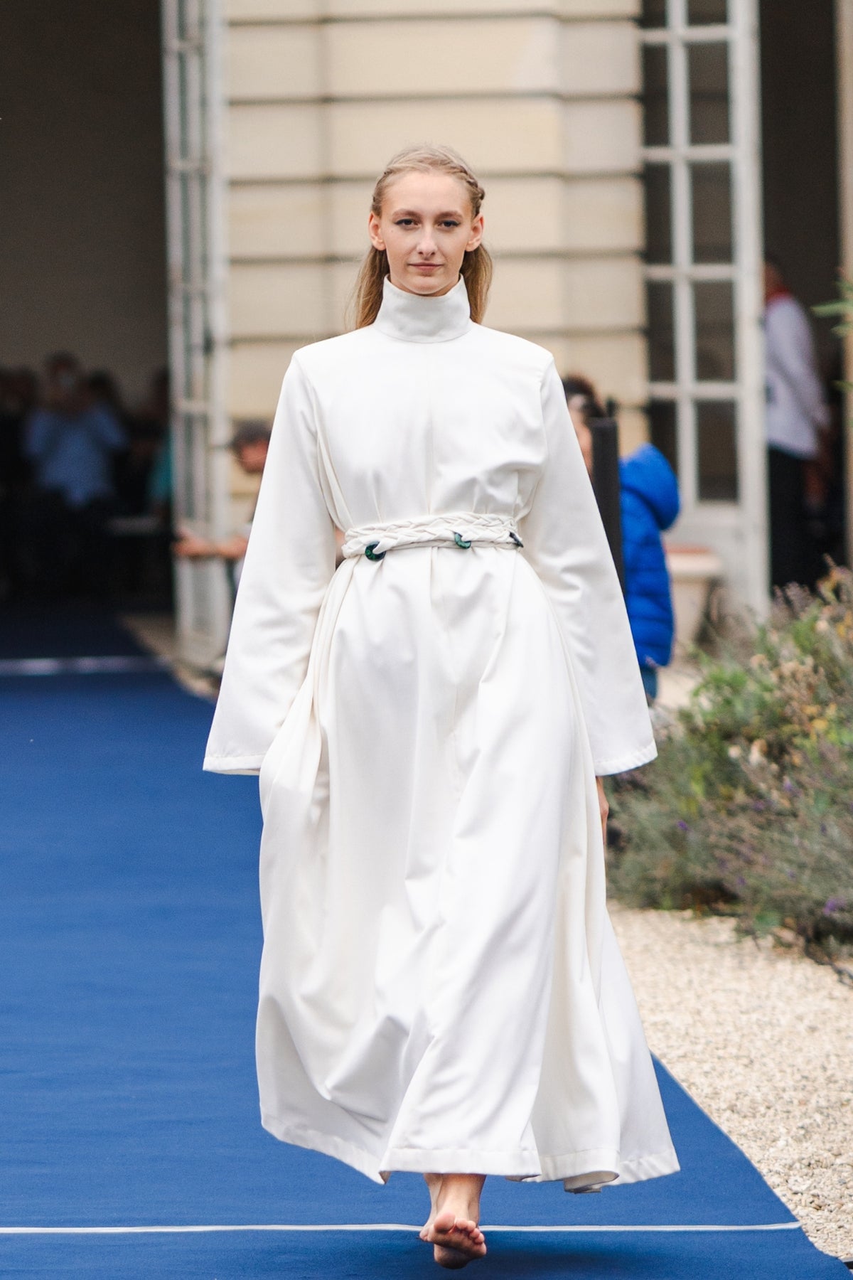 DIVINE HARMONIE - Purity Wool And Malachite Long Dress, buy at DOORS NYC