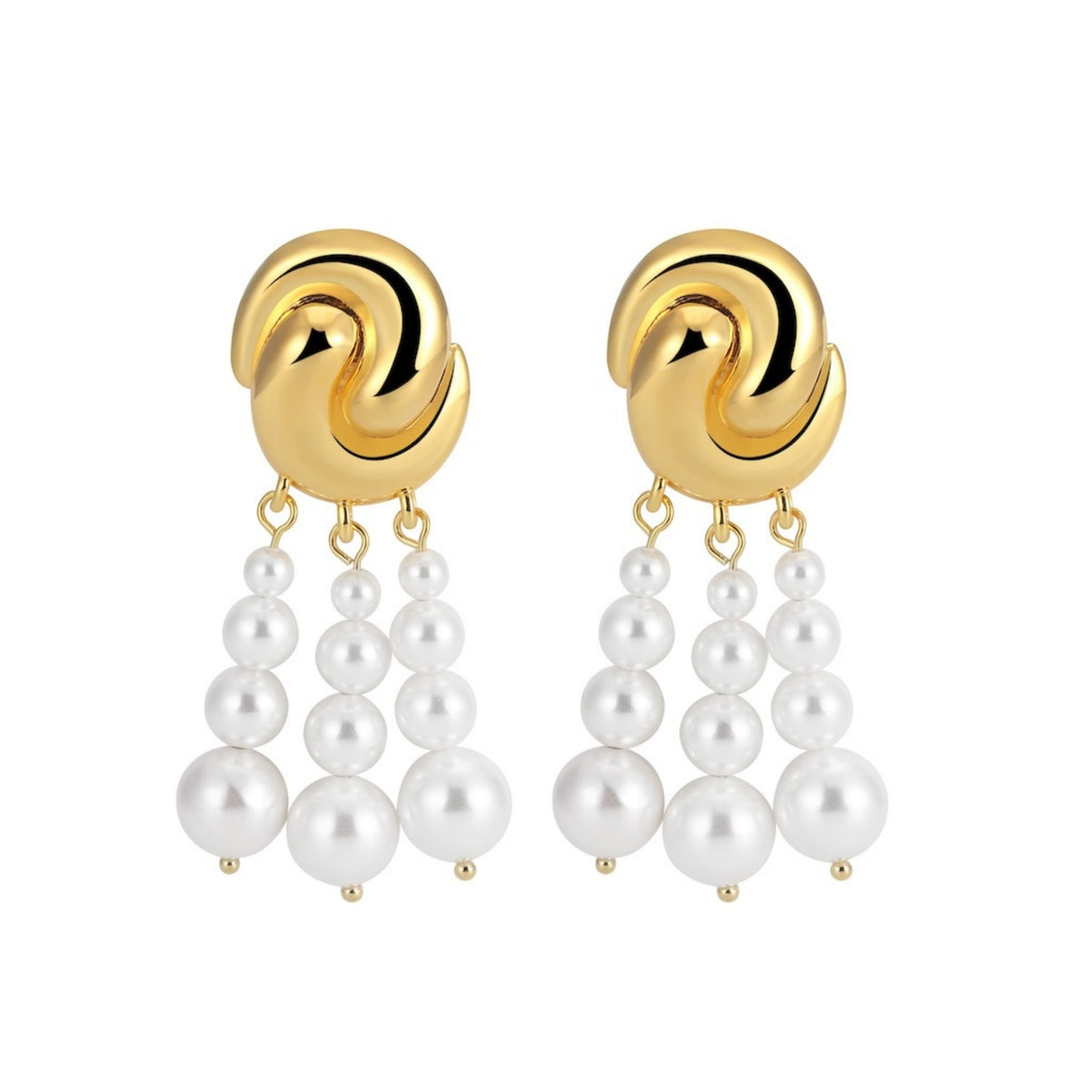 ZEPPLIN THE LABEL - Celeste Pearl Earrings | Gold, buy at DOORS NYC